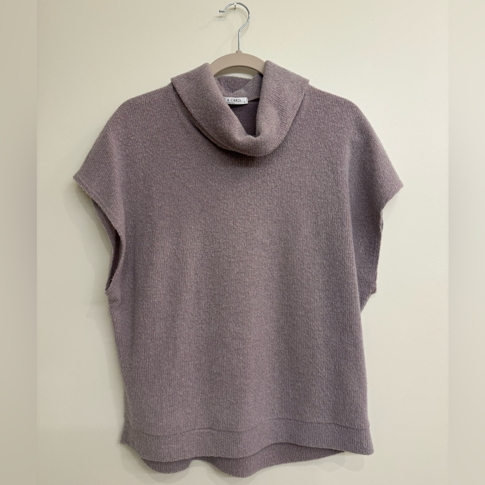 Chris & Carol Lavender Cowl Neck Sweater Vest